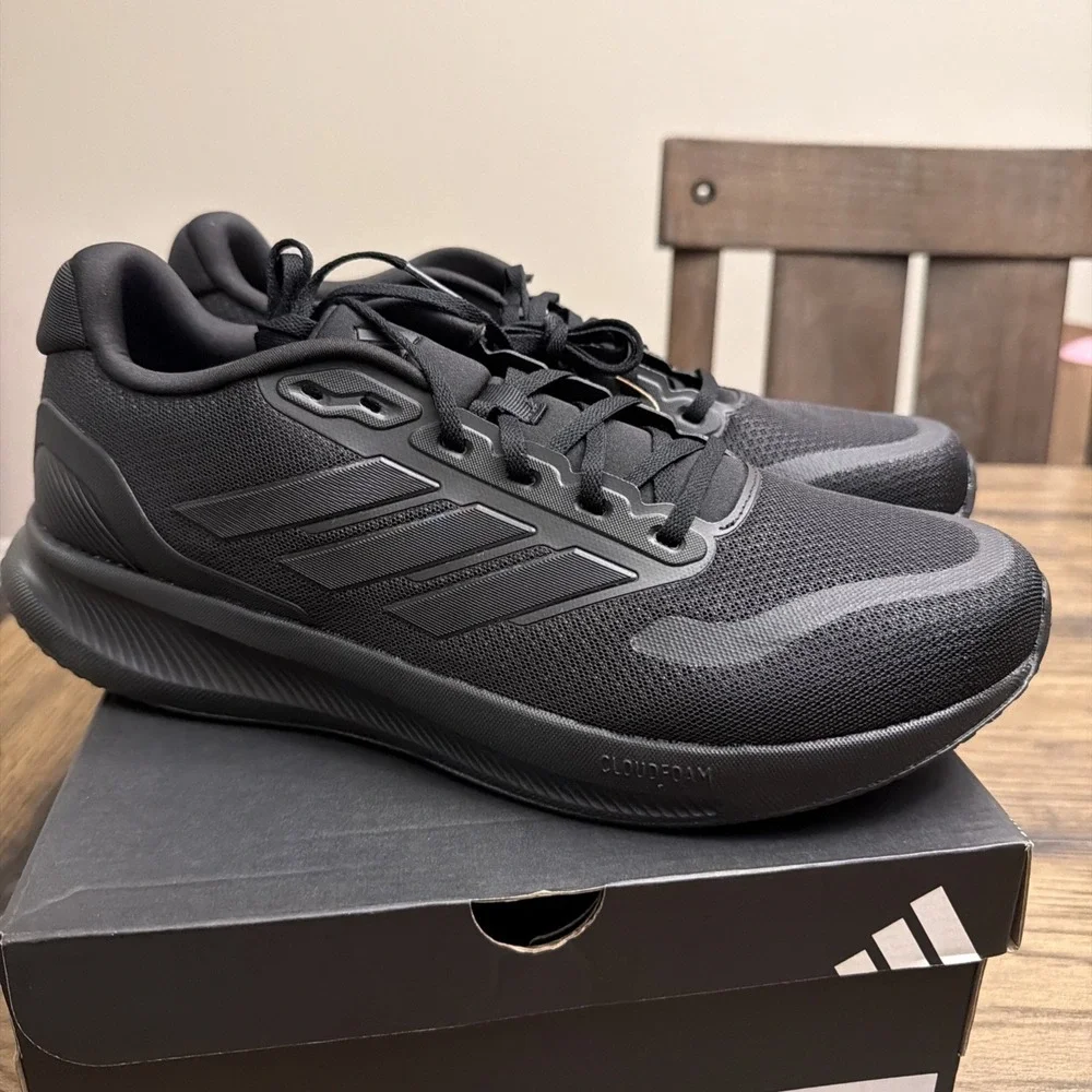 Size 12 - adidas Runfalcon 5 Triple Black …R5